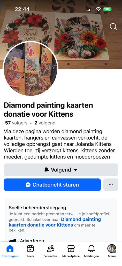 Diamond painting kaarten, Ophalen of Verzenden, Nieuw, Overige thema's