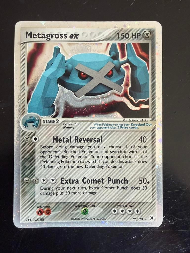 Metagross ex (95/101) - Ex Hidden Legends, Ophalen of Verzenden, Zo goed als nieuw, Losse kaart, Foil
