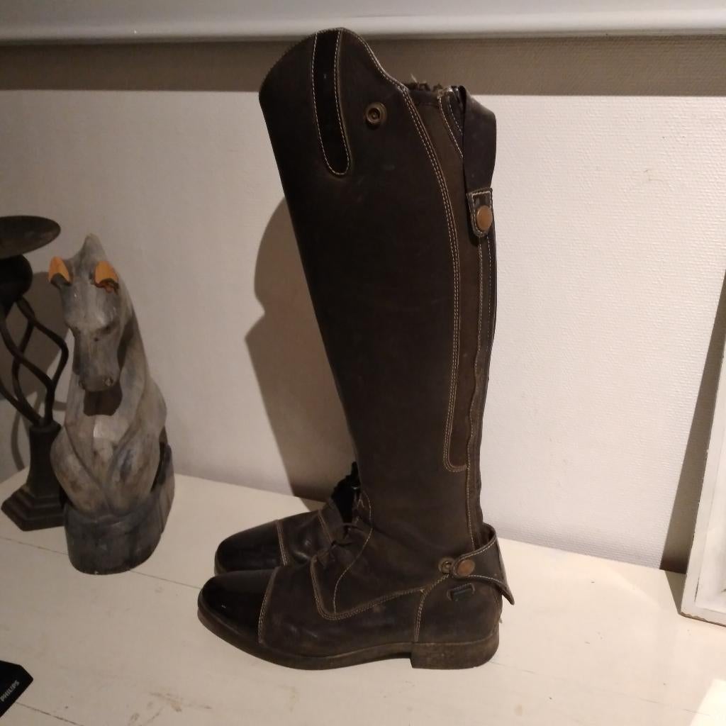2 paar bruine rijlaarzen ., Ophalen of Verzenden, Gebruikt, Dressuur, Schoeisel