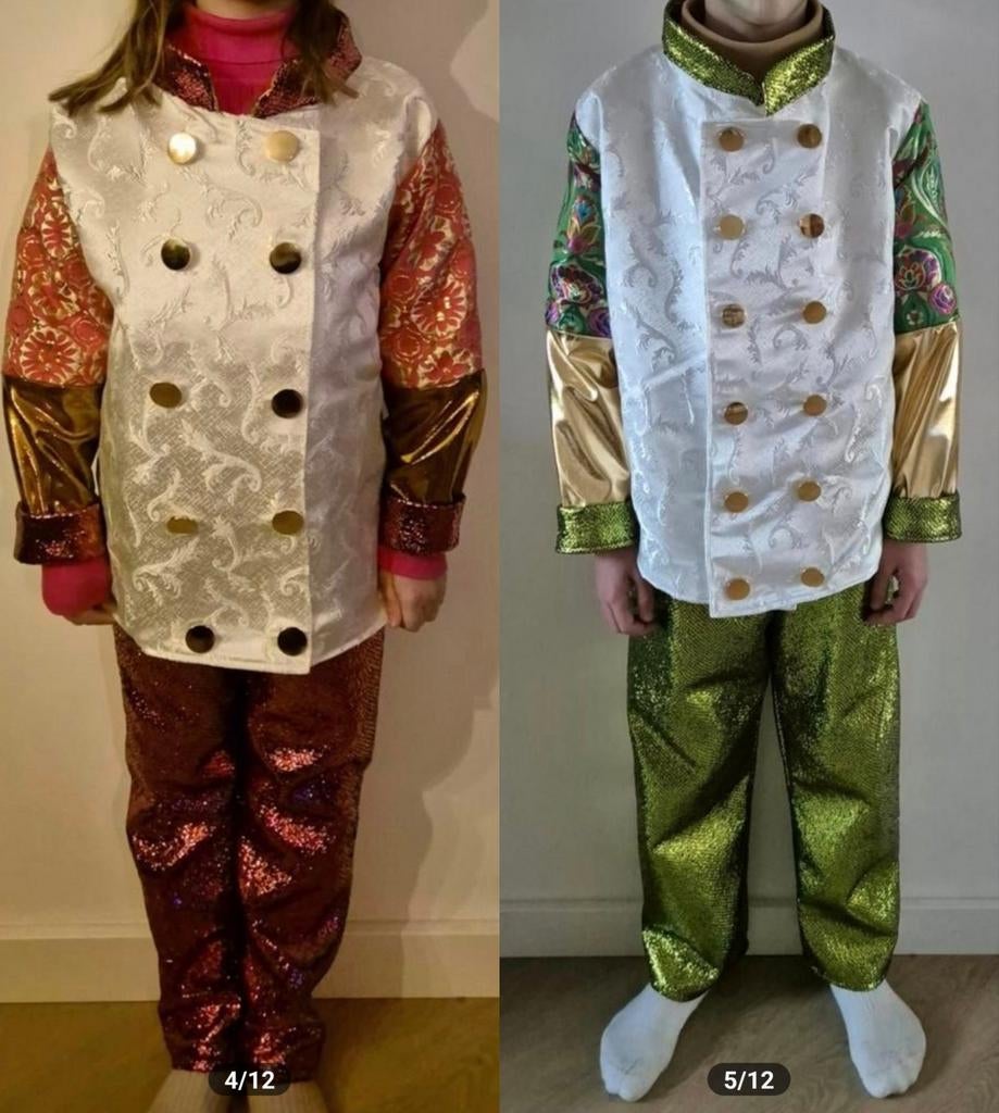 Carnavalspakjes jongen + meisje, Kinderen en Baby's, Ophalen, Gebruikt, 134 t/m 140, Jongen of Meisje