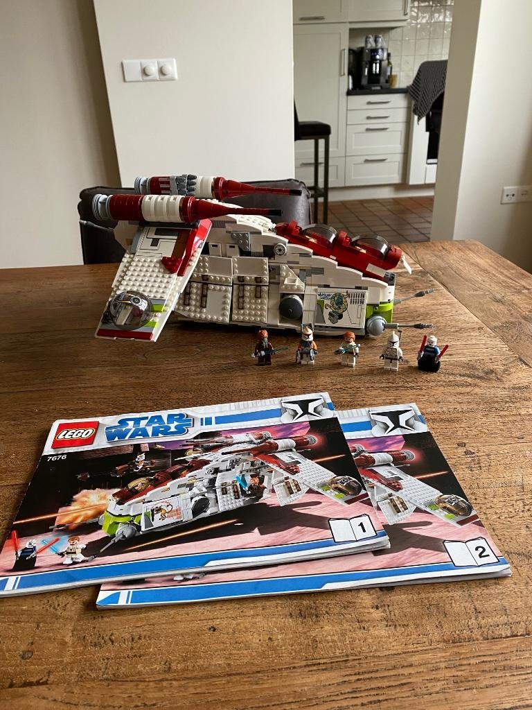 Lego Star Wars 7676 Republic Attack Gunship compleet, Kinderen en Baby's, Speelgoed | Duplo en Lego, Ophalen of Verzenden, Zo goed als nieuw