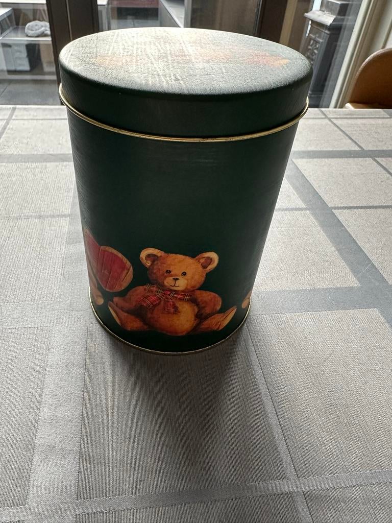 Leuke Vintage Koektrommel met Beren, Ophalen of Verzenden, Zo goed als nieuw, Koek(jes), Overige merken