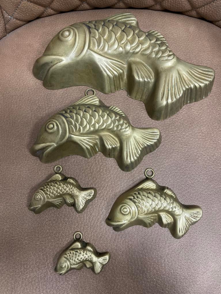 Vintage Vis Vormen Bakvormen Set, Gebruikt, ?, @, ?