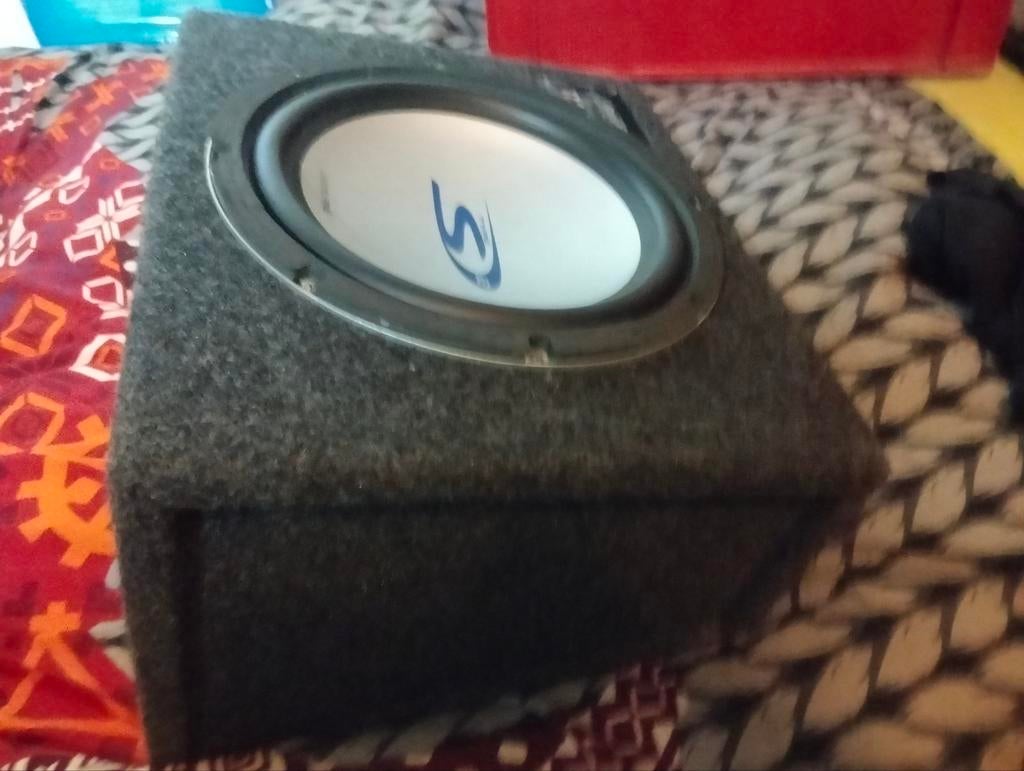Alpine S12 woofer, in Caliber BassCube 112E, mooi prijsje, Ophalen of Verzenden