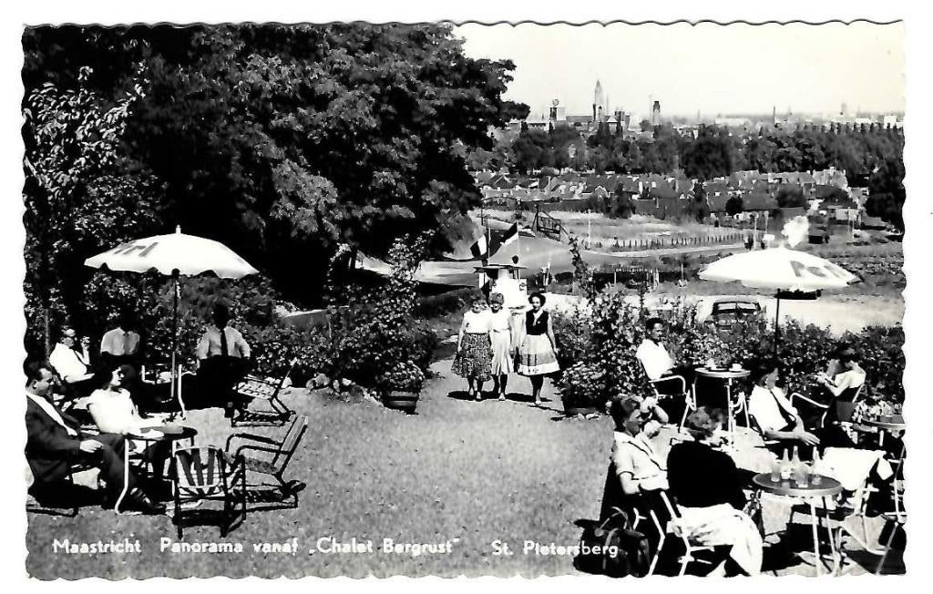 Maastricht - Panorama vanaf Chalet Bergrust, Verzenden, 1940 tot 1960, Ongelopen, Limburg