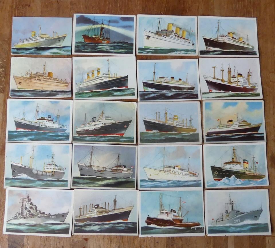 Captain Grant album plaatjes schepen boten scheepvaart, Hobby en Vrije tijd, Stickers en Plaatjes, Gebruikt, Meerdere plaatjes