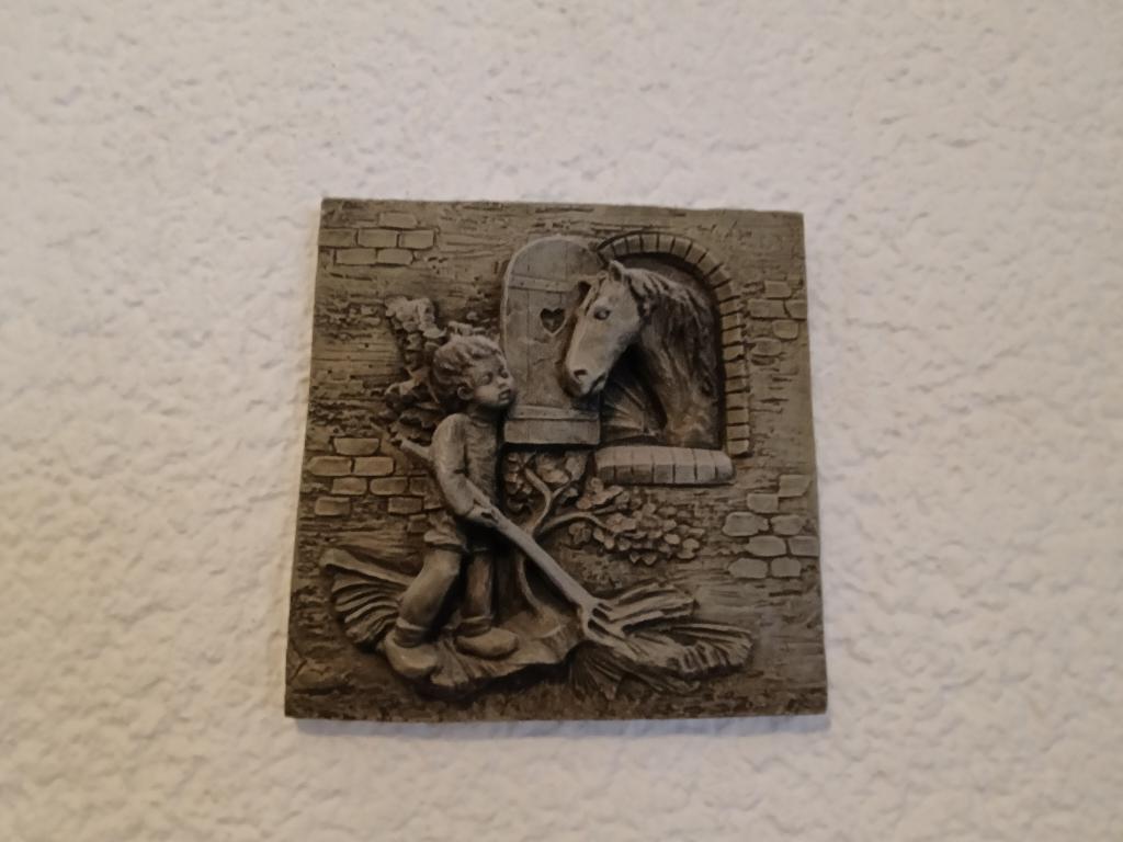 Vintage stenen wandtegel, Ophalen of Verzenden