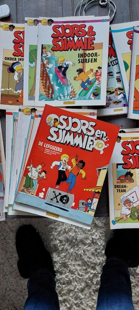 Grote verzameling stripboeken: Sjors en Sjimmie, Stamgasten, Boeken, Stripboeken, Ophalen of Verzenden