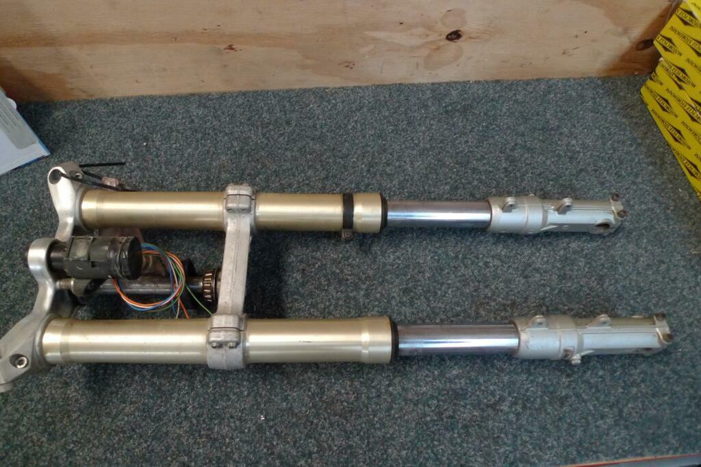 Voorvork Aprilia upside down AF1 Futura 125 replica, Ophalen, Gebruikt