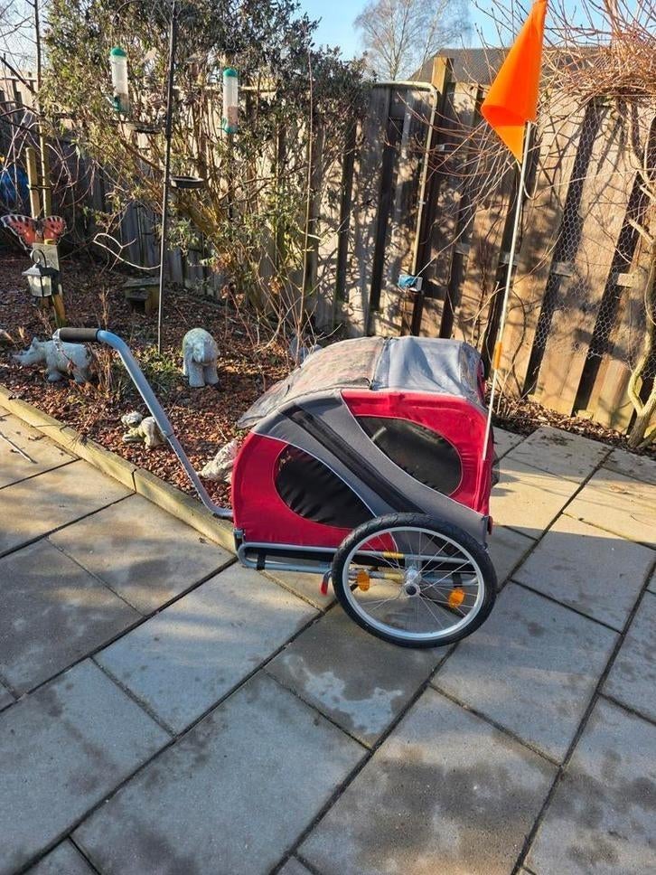 Hondenkar met trekhaak, Fietsen en Brommers, Opvouwbaar, Ophalen of Verzenden, Zo goed als nieuw, Hondenkar