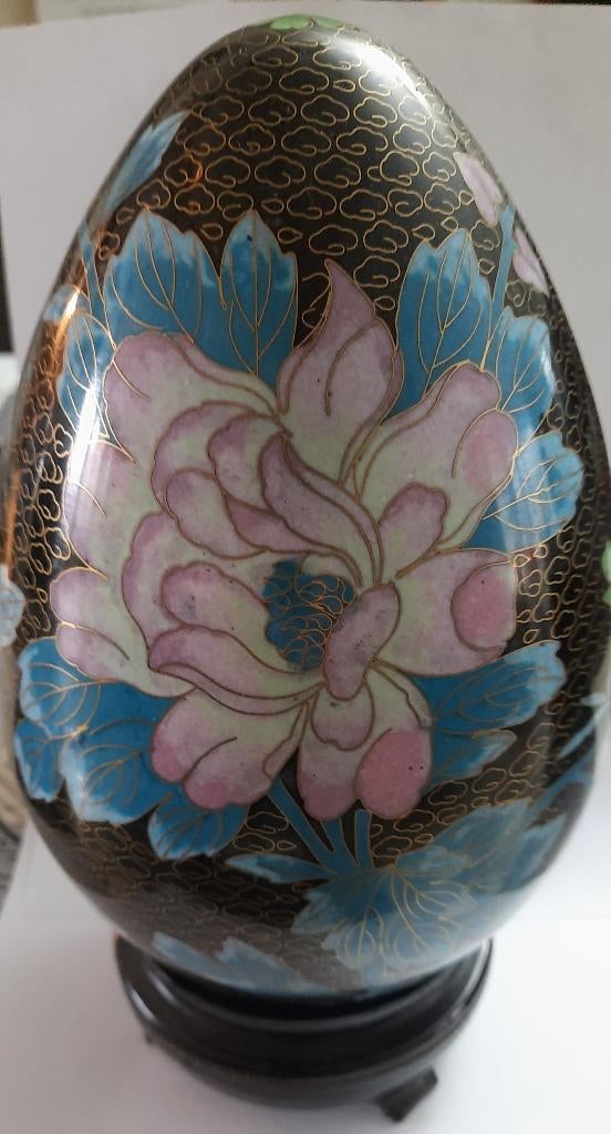 Cloisonné Ei 22cm hoog, Ophalen of Verzenden