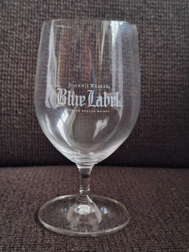 JOHNNIE WALKER BLUE LEBEL glas op voet, Ophalen of Verzenden, Zo goed als nieuw, Borrel- of Shotglas