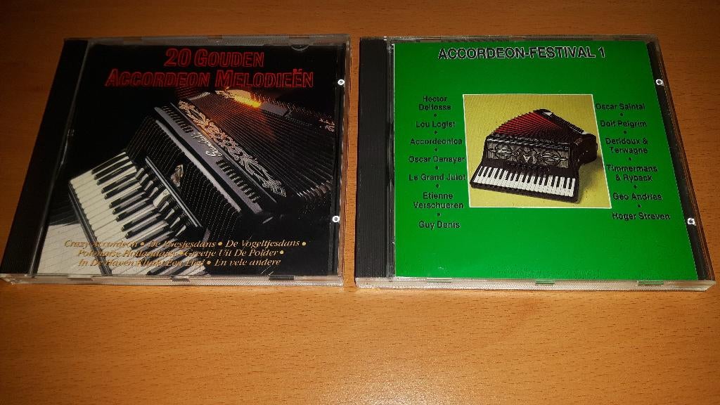 2 CD 's met Accordeon muziek met bekende melodieën, Ophalen of Verzenden, Gebruikt