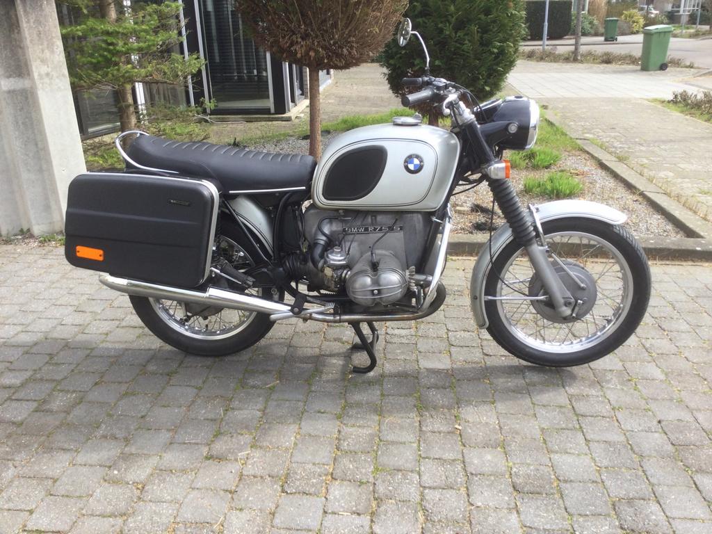 BMW R75/5 1973, Motoren, 750 cc, Cardan-aandrijving, 2 cilinders, Particulier