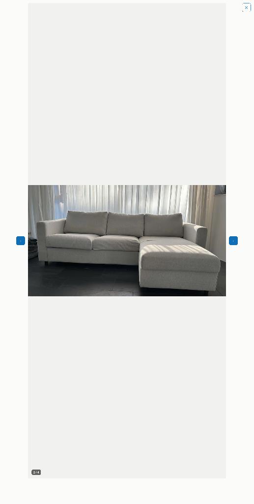 Ikea 3 zits bank, Ophalen, 150 tot 200 cm, Hoekbank, Driepersoons