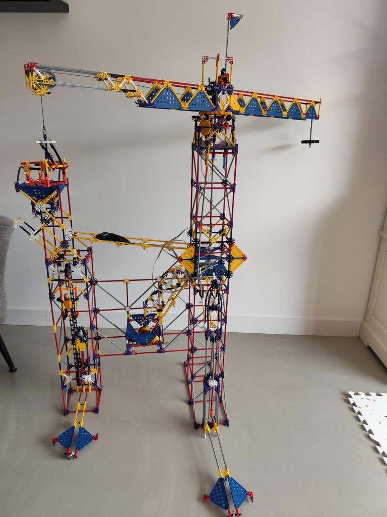 K'nex zeldzame set power tower crane compleet met motor, Ophalen of Verzenden, Zo goed als nieuw, K'nex