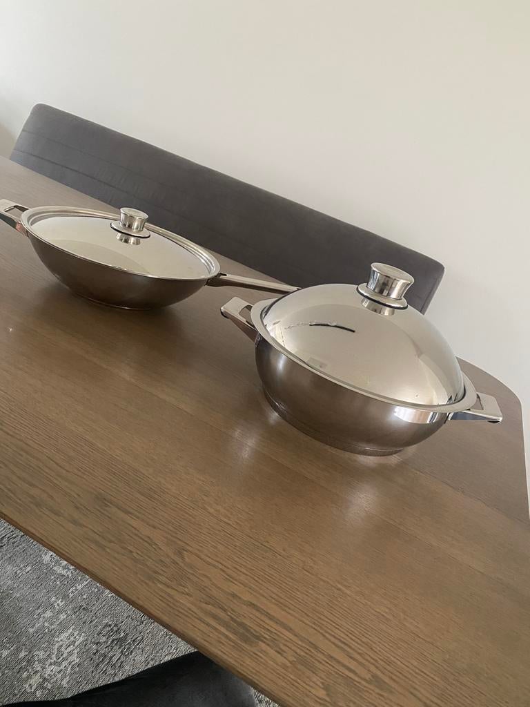 Simtronic 2 pannen, Inductieplaat, Ophalen of Verzenden, Zo goed als nieuw, Rvs