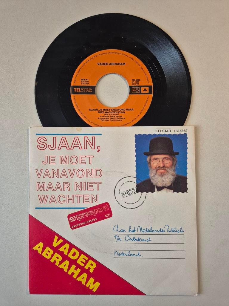 Vader Abraham-Sjaan je moet vanavond maar niet wachten, Ophalen of Verzenden, Zo goed als nieuw, Overige formaten, Levenslied of Smartlap