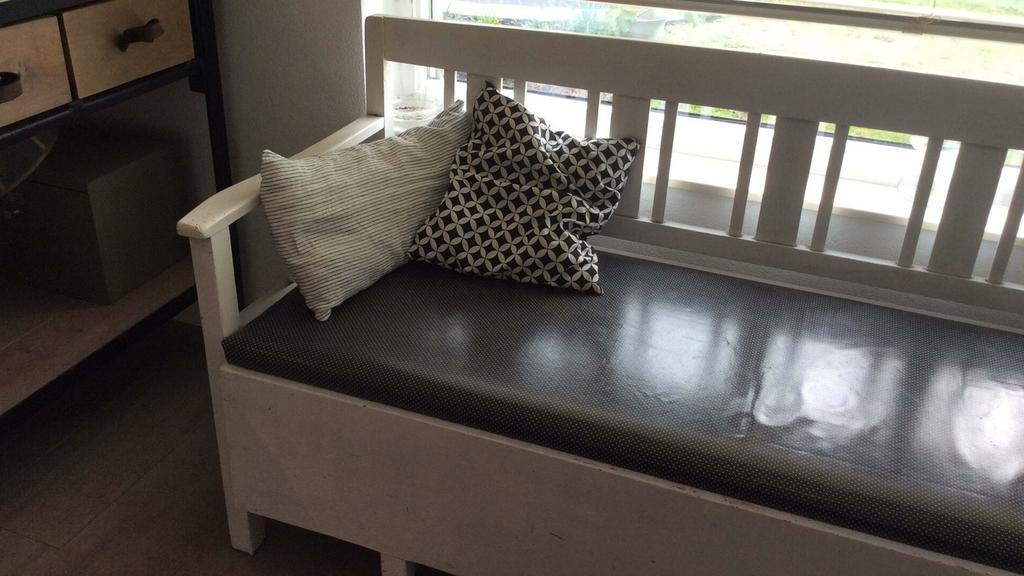 Zweedse klepbank, Ophalen, Zo goed als nieuw, Hout, 150 tot 200 cm