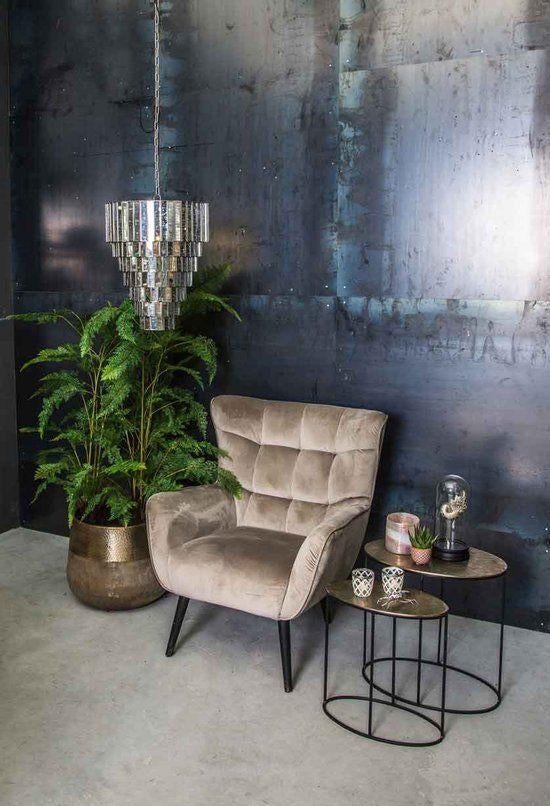 Nieuwe PTMD Ceylin Hanglamp Zilver spiegelend glas 51 cm, 50 tot 75 cm, Info@ptmd.nl, Nieuw, Ophalen of Verzenden