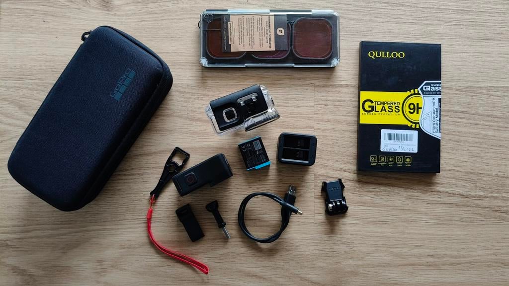 GoPro Hero 9 Black met uitgebreide accessoireset, Audio, Tv en Foto, Actiecamera's, Ophalen of Verzenden