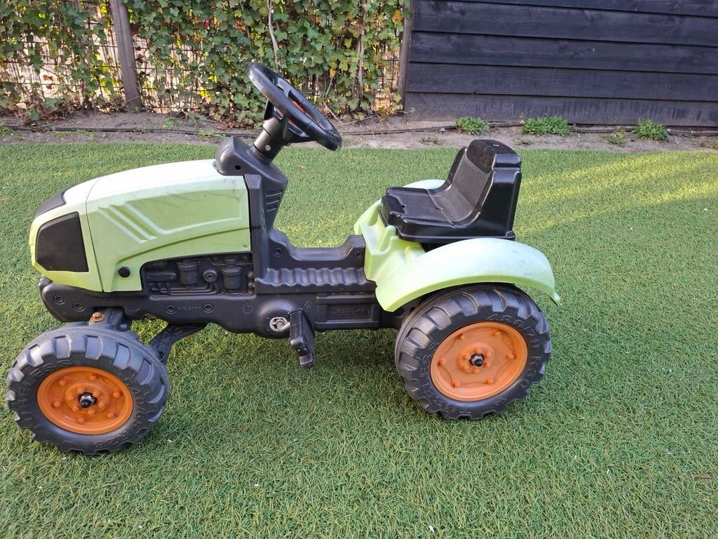 Stoere groene speelgoed tractor voor buiten, Ophalen, Gebruikt, Trapvoertuig