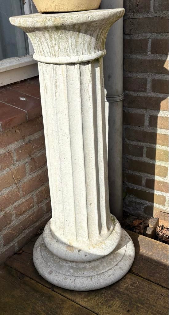 Antieke stenen zuil uit Frankrijk voor in de tuin, Ophalen, Gebruikt