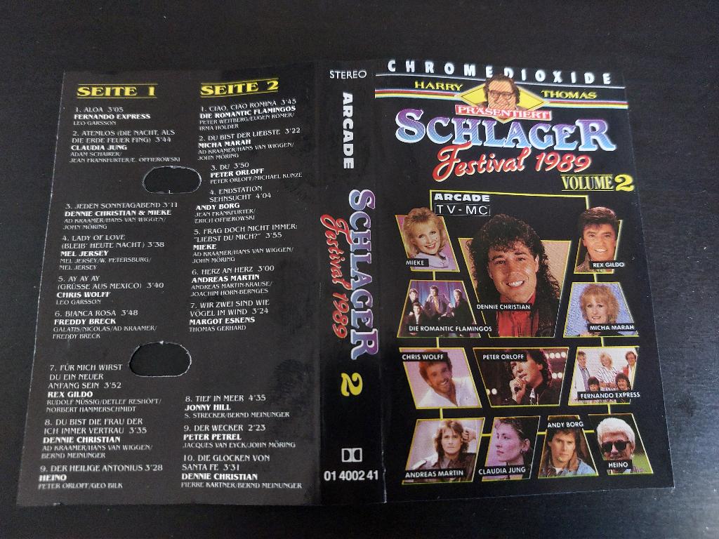 HARRY THOMAS - SCHLAGER FESTIVAL 1989 VOLUME 2 (MC), Ophalen of Verzenden, Zo goed als nieuw, Origineel, 1 bandje