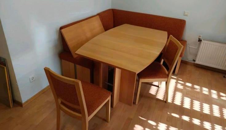 Eethoek met tafel, hoekbank en 2 stoelen – in perfecte staat, Huizen en Kamers, Nijmegen