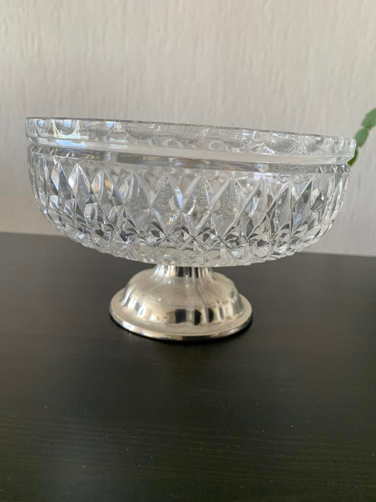 Bonbon of koekjes schaal op zilveren poot, Antiek en Kunst, Ophalen of Verzenden