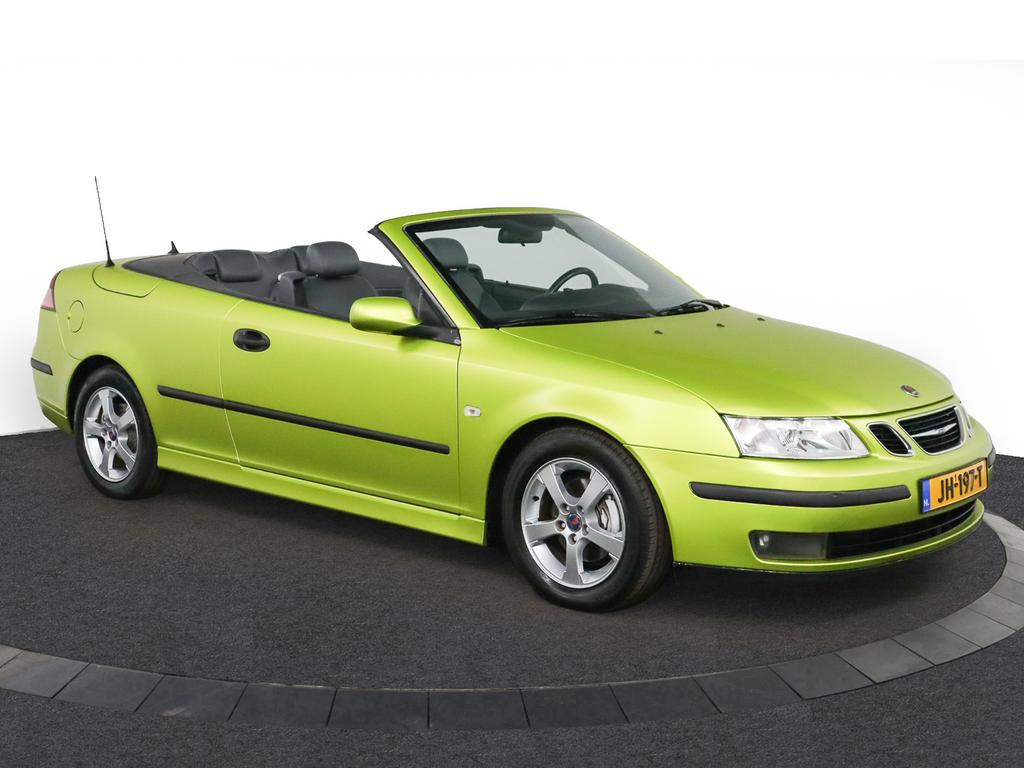 Saab 9-3 2.0 T Cabrio 2004, Auto's, Saab, Voorwielaandrijving, 1998 cc, Zwart, Cabriolet