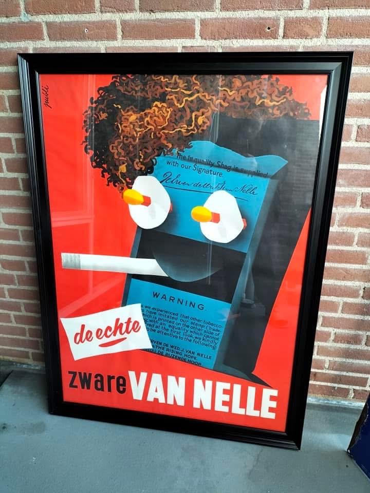 Affiche van Nelle origineel, Verzamelen, Merken en Reclamevoorwerpen, Ophalen, Gebruikt, Reclamebord
