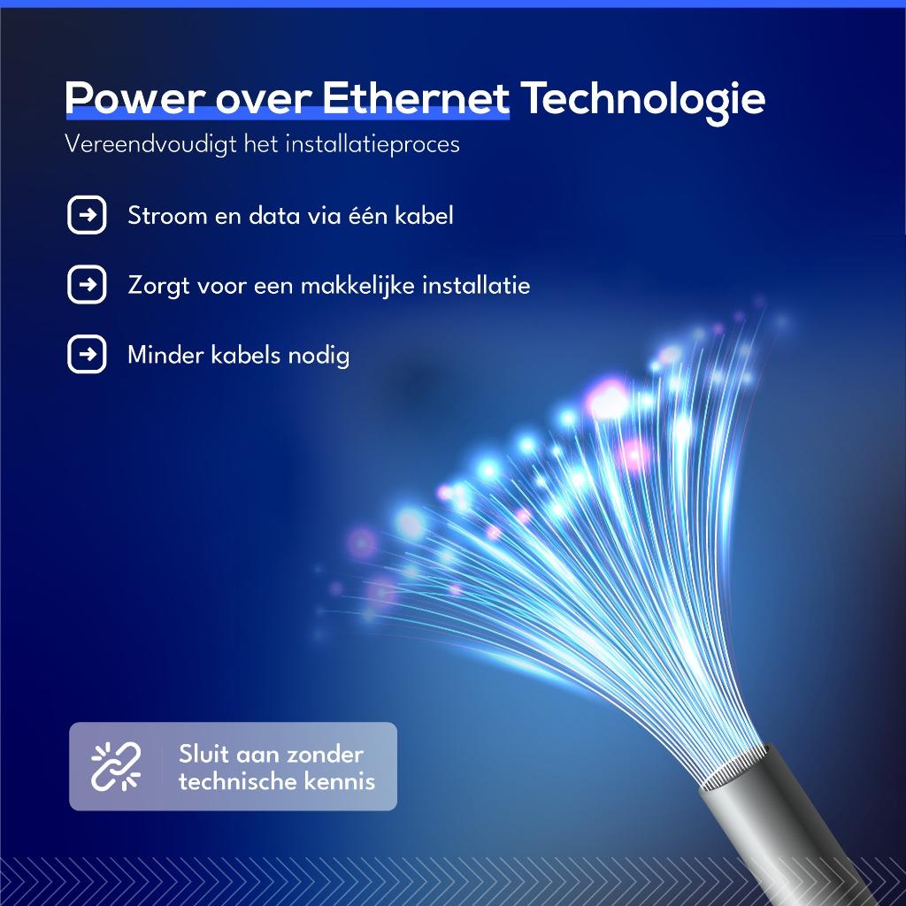 Teceye PoE cameraset 4 stuks met 500GB recorder Zwart CCTV, Ophalen of Verzenden, Nieuw, Buitencamera