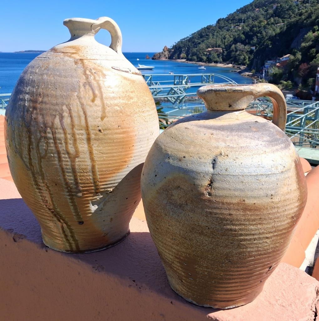 Antieke Franse Waterkan / Kruik (2X prijs per stuk), Ophalen of Verzenden