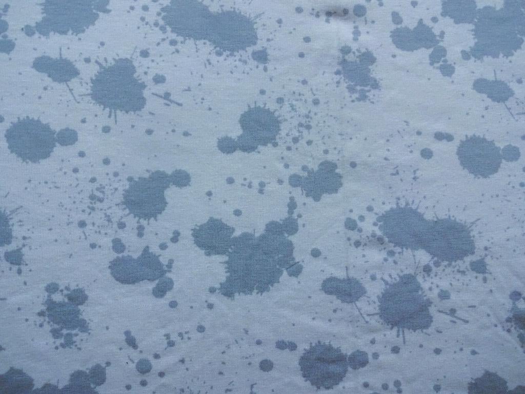 Wit met grijze blobs lapje met stretch +/- 120 x 120 cm, Gebruikt, Verzenden, 30 tot 120 cm, Katoen