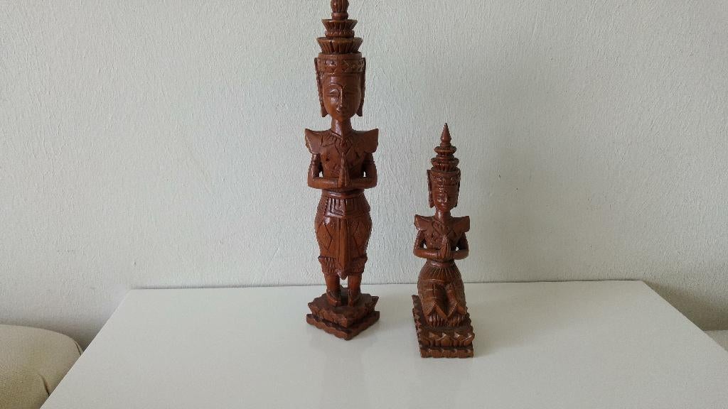 Prachtig bewerkte beelden van een Tempelgodin., Ophalen of Verzenden