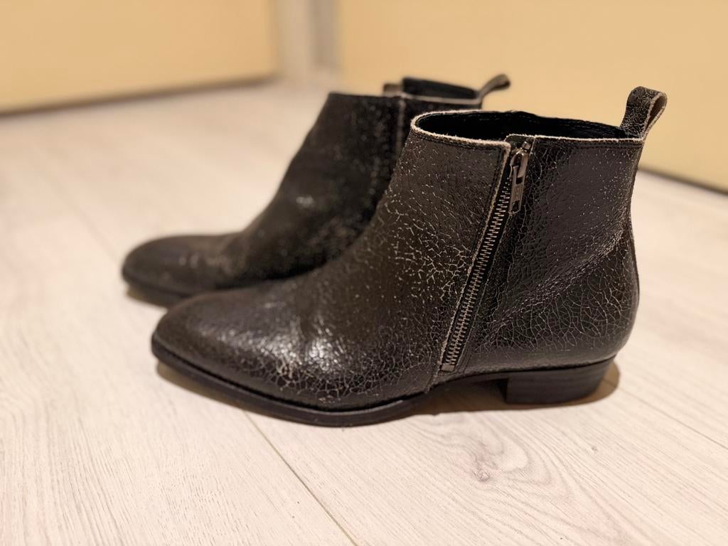 Stijville Zwarte enkellaarzen met rits - maat 44 nette staat, Kleding | Heren, Schoenen, Gedragen, Boots, Zwart, Ophalen of Verzenden