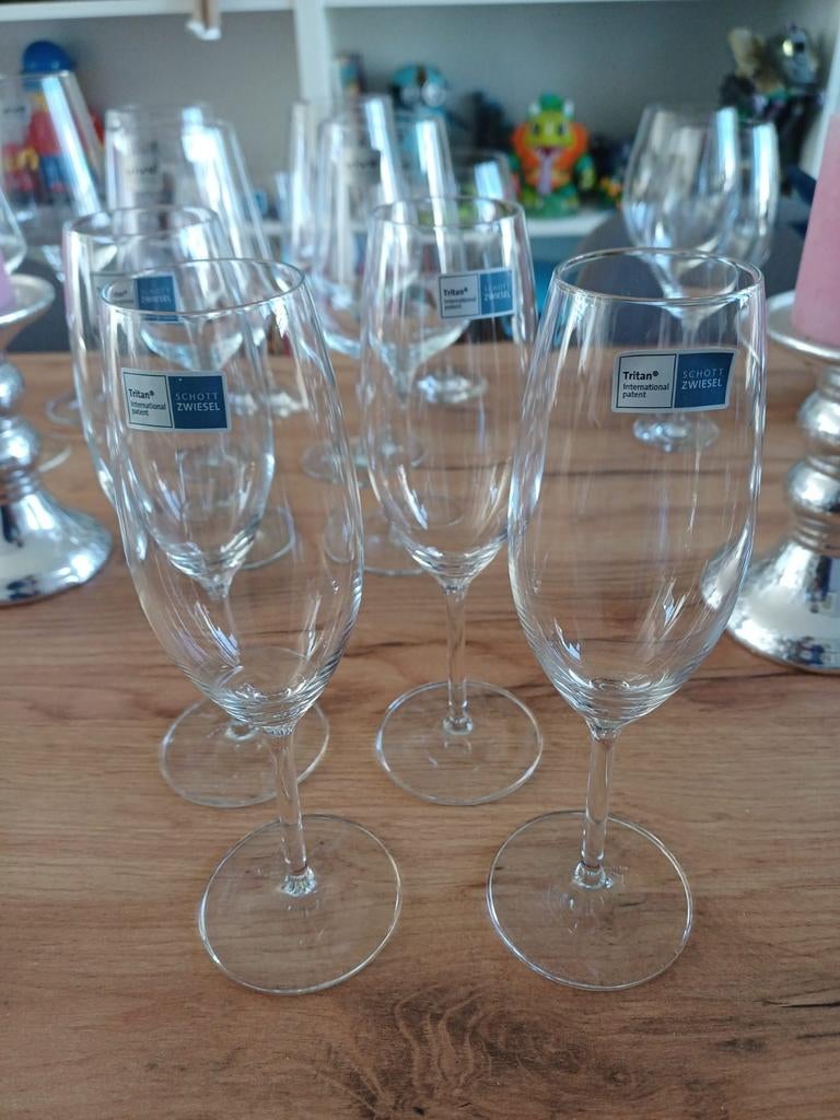 schott zwiesel champagne glazen x4, Ophalen of Verzenden, Nieuw, Overige typen
