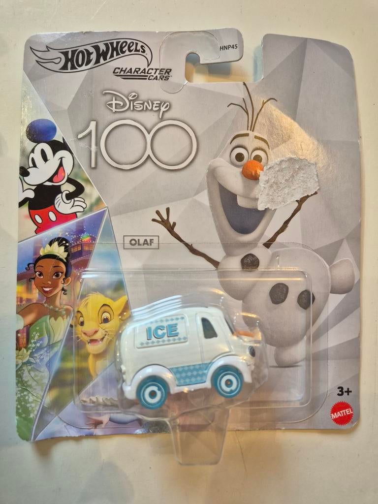 Nieuw! Hot Wheels Disney 100 Character Cars Olaf Ice Cream, Kinderen en Baby's, Speelgoed | Speelgoedvoertuigen, Ophalen of Verzenden