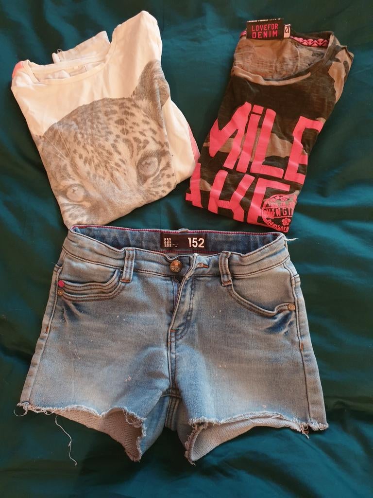 Vingino Name it Dutch Dreams denim 152, Ophalen of Verzenden, Zo goed als nieuw, Meisje, Broek