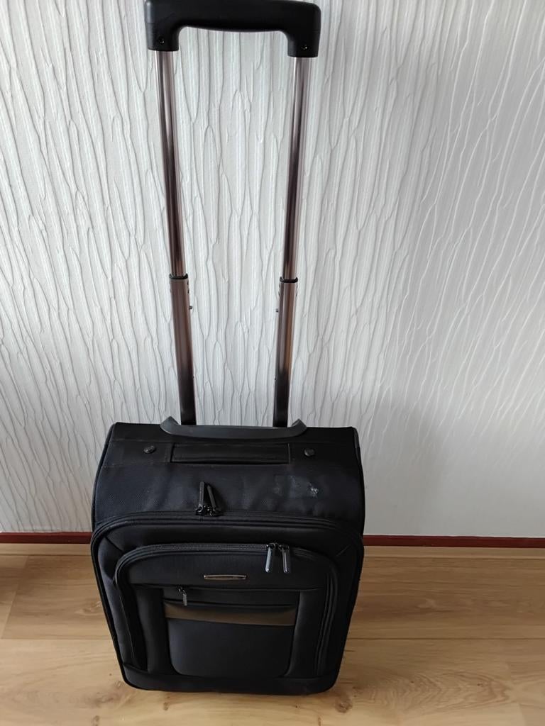 Mooie Zwarte Rol Reis koffertje, Hard kunststof, Minder dan 50 cm, Ophalen of Verzenden, Zo goed als nieuw