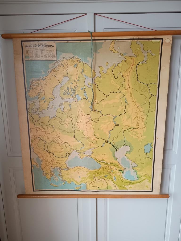 Oude landkaart Oost-Europa, Gelezen, Ophalen of Verzenden, Landkaart, Duitsland