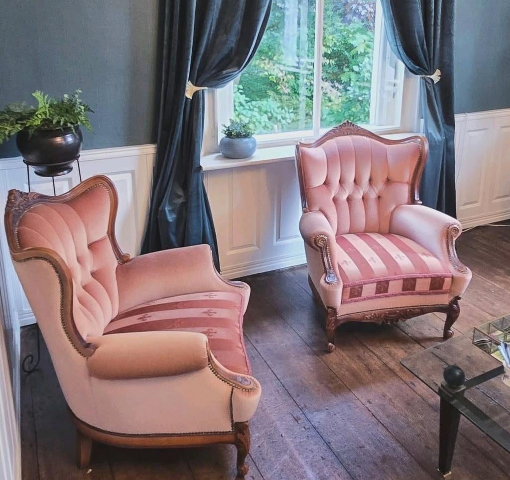 Roze barokstoelen, Ophalen, Minder dan 50 cm, Ellesmusic@hotmail.com, Hoeksehofstraat 8