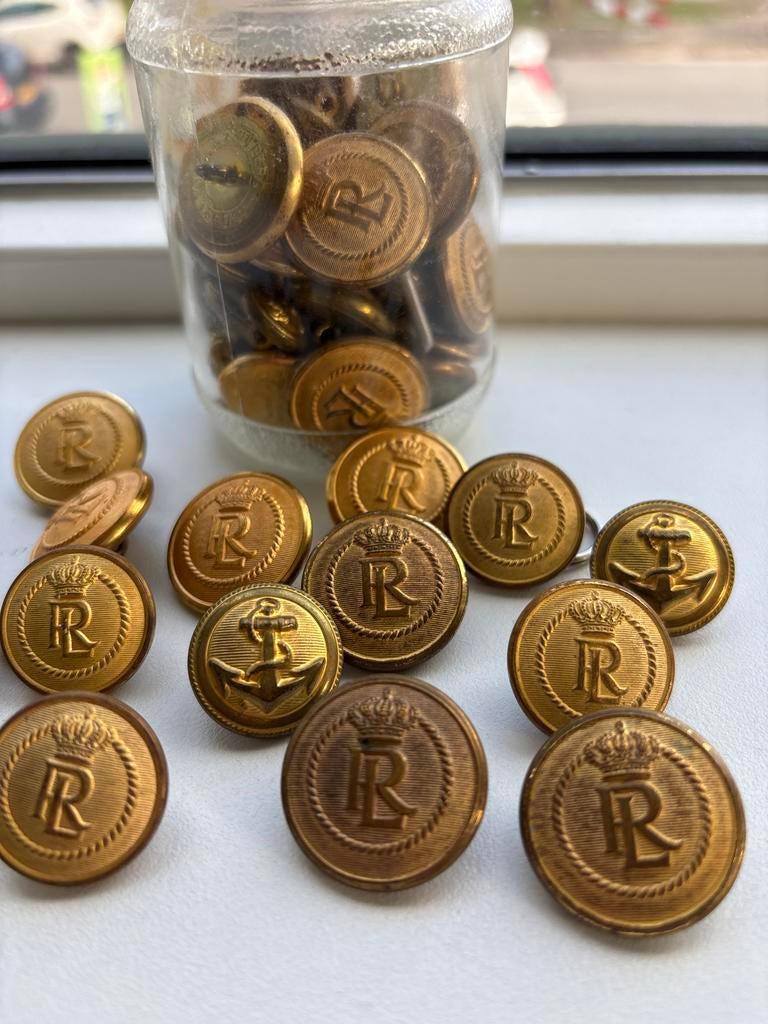 Uniformknopen Rotterdamsche Lloyd - Koopvaardij, Verzamelen, Ophalen of Verzenden, Gebruikt, Overige typen