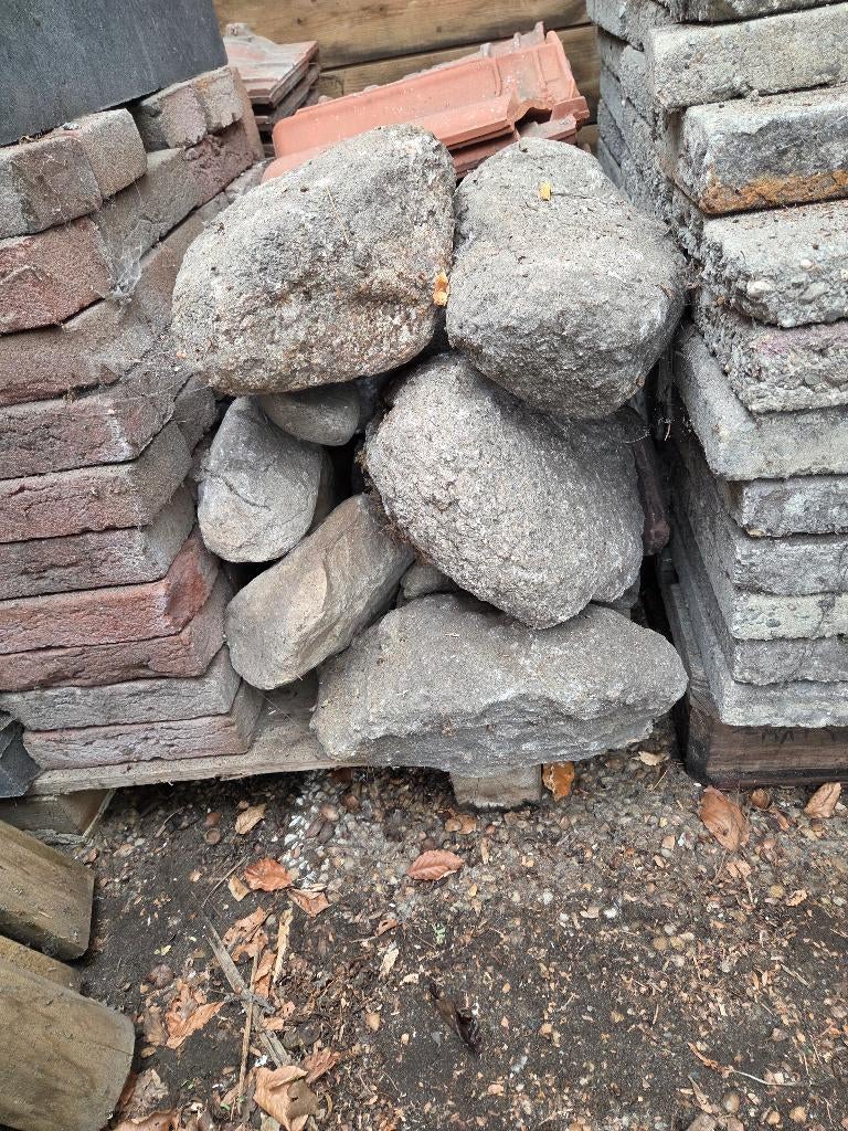 Partij veldkeien, Tuin en Terras, Grind, Keien en Split, Ophalen, Gebruikt, Grijs, Kei