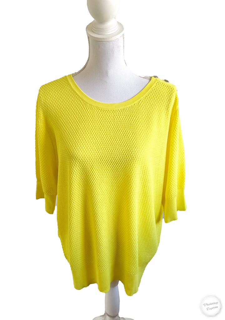 Mooie top van Summum 44, Widerruf@comma-store.com, Geel, Zo goed als nieuw, S.Oliver Sales GmbH & Co. KG