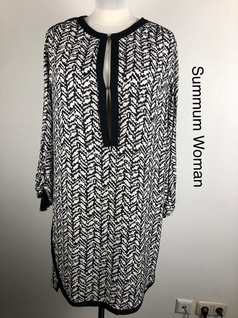 Summum Woman Jurk  {mt: 42} 8796-1,8, Summum Woman, Summum Woman, Zwart, Maat 42/44 (L)