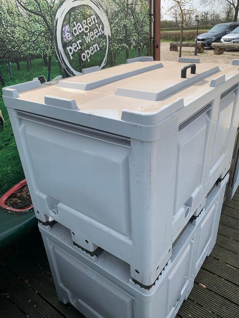 Grote stevige kubus bakken voor opslag of transport, Ophalen, 60 cm of meer, Bak of Kist, 75 tot 100 cm