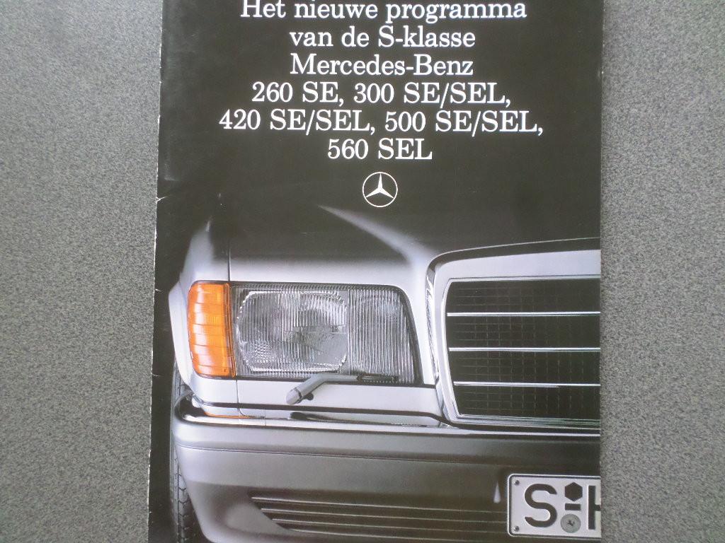 Mercedes 260 300 420 500 560 SE SEL 1985 Brochure, Ophalen of Verzenden, Zo goed als nieuw, Mercedes