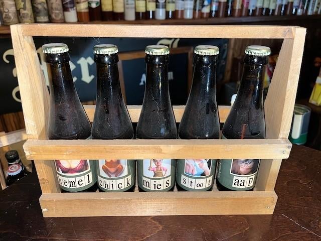 bierrekjes met flessen vol, Verzamelen, Ophalen of Verzenden, Zo goed als nieuw, Flesje(s), Overige merken